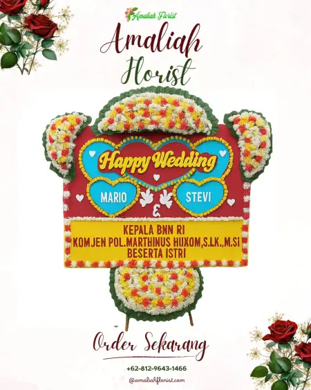 Papan Bunga Pernikahan Kuta Baru